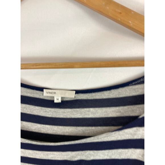 Vince Striped Tie Waist Mini Dress Size Medium - Picture 3 of 4